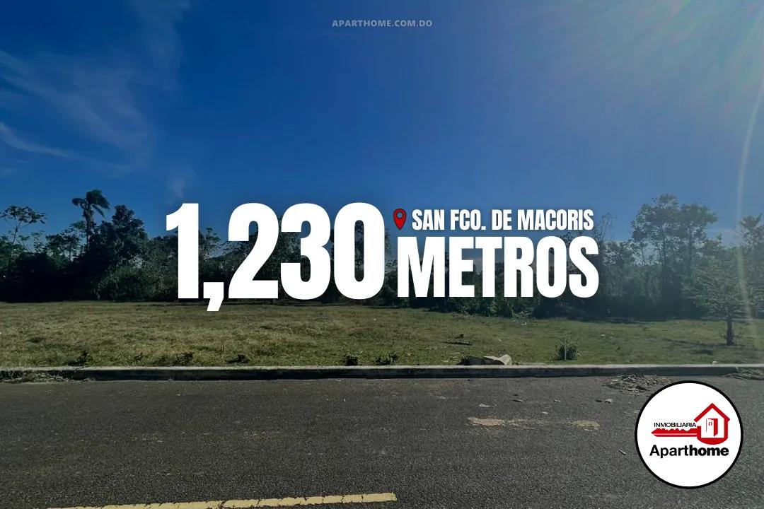Amplio Terreno de 1,230 Metros, San Francisco de Macorís