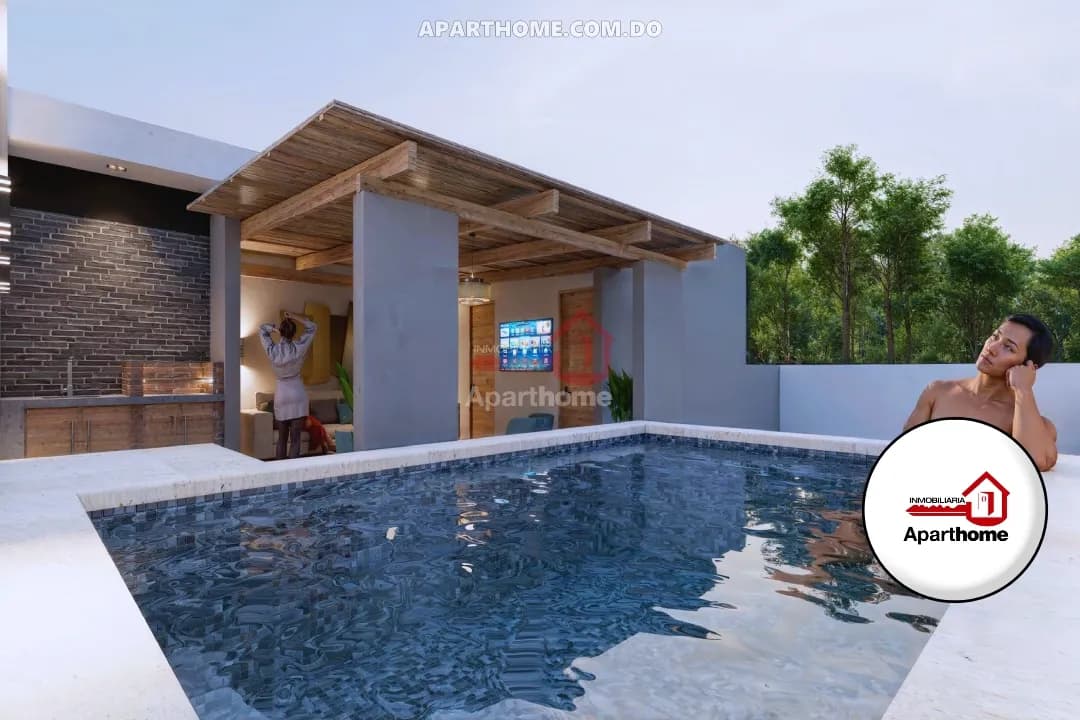 Apartamentos tipo Townhouse con Patio, Piscina, Terraza, Azotea y 2 Parqueos en Venta en Bon Lavi Residences, San Francisco de Macorís