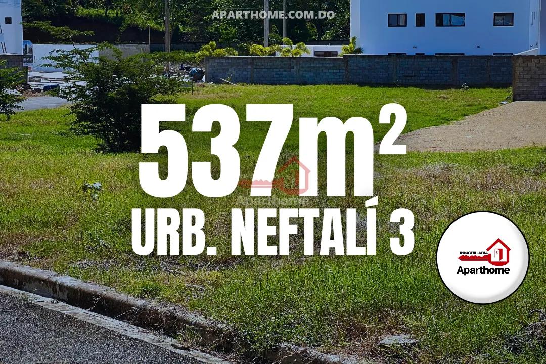 Comprar Terreno de 537 m² en Urb. Neftalí III, San Francisco de Macorís