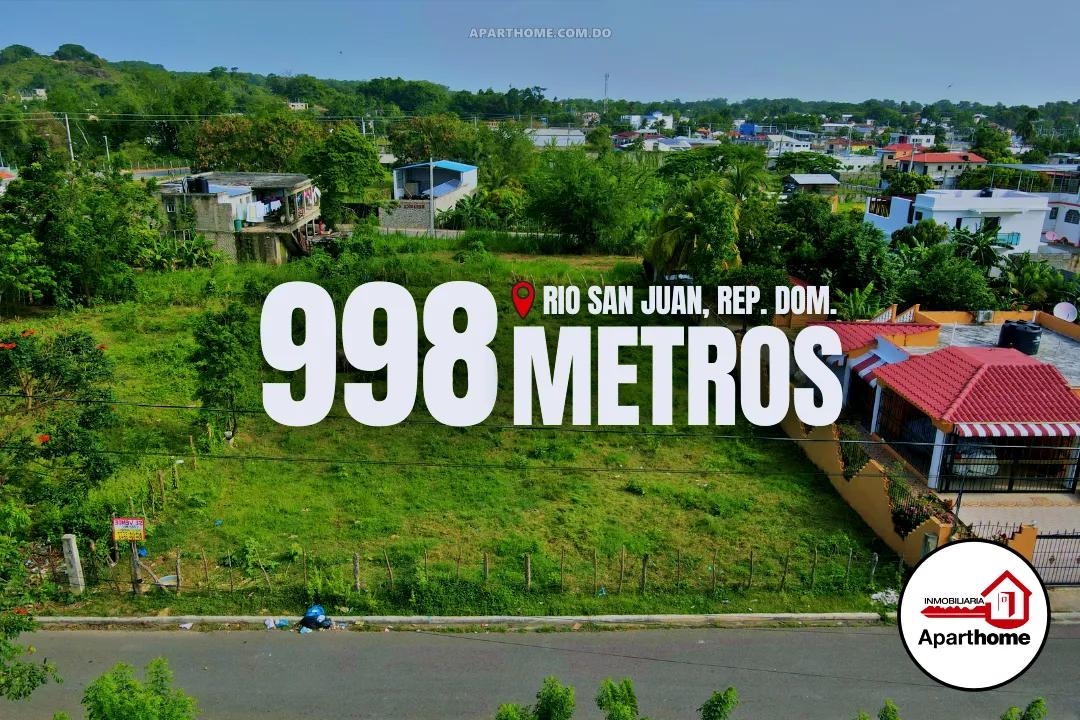 Terreno con 998 Metros en Venta, Rio San Juan 