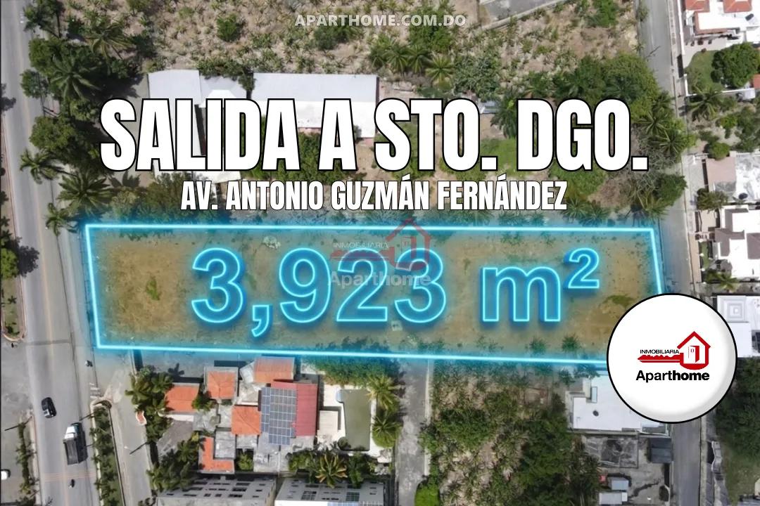 Terreno de 3,923 m² ideal para Proyecto Mixto frente a la Av. Antonio Guzmán Fernández, San Francisco de Macorís