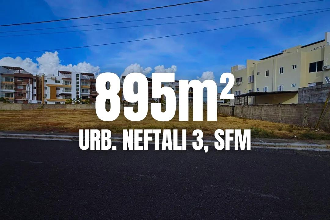 Terreno de 895 m² en Venta en Urb. Neftalí III, San Fco. de Macorís a RD$11,300 el metro