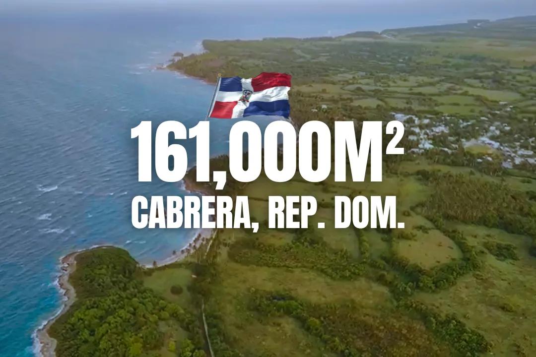 Terreno en 1ra Línea de Playa con 161,000m² en Cabrera | Ideal para Proyecto Turístico | US$55 por Metro