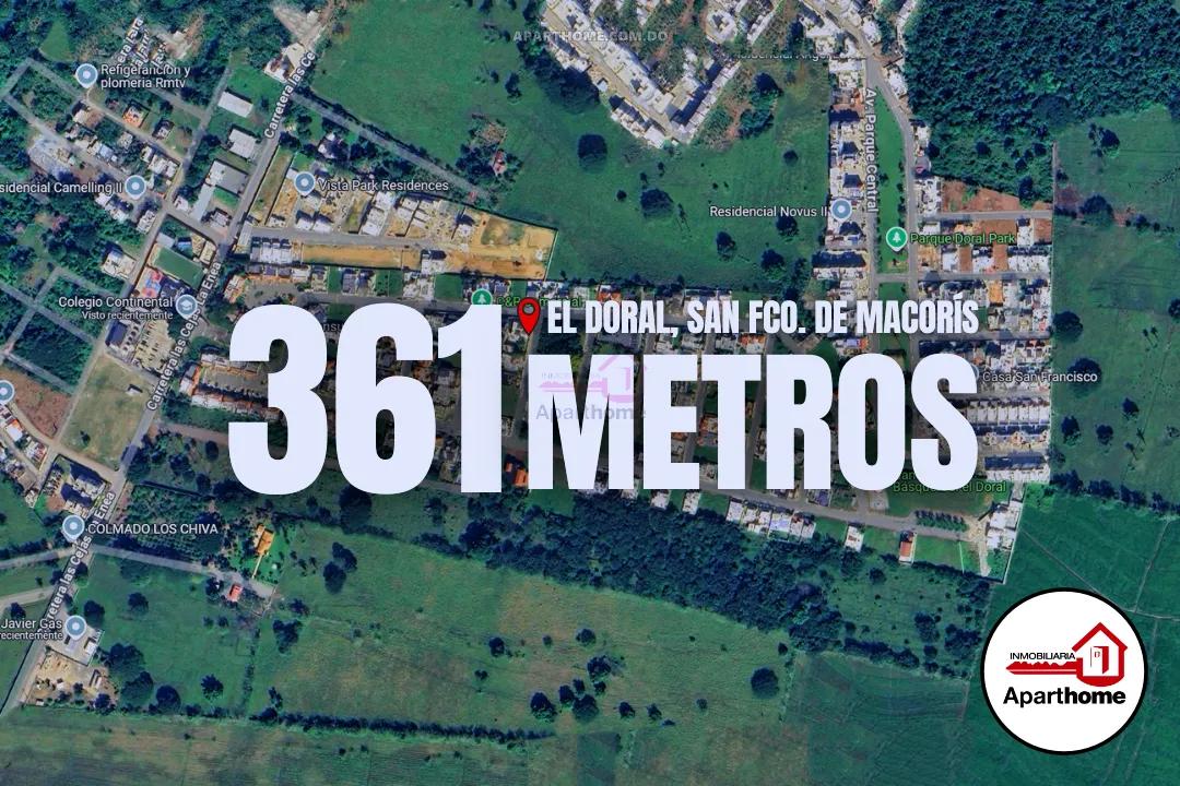 Terreno en Residencial El Doral con 361m² en San Francisco de Macorís