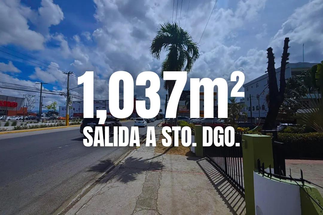 Terreno en Venta 1,037 m² frente a Jumbo en Av. Antonio Guzmán, San Francisco de Macorís