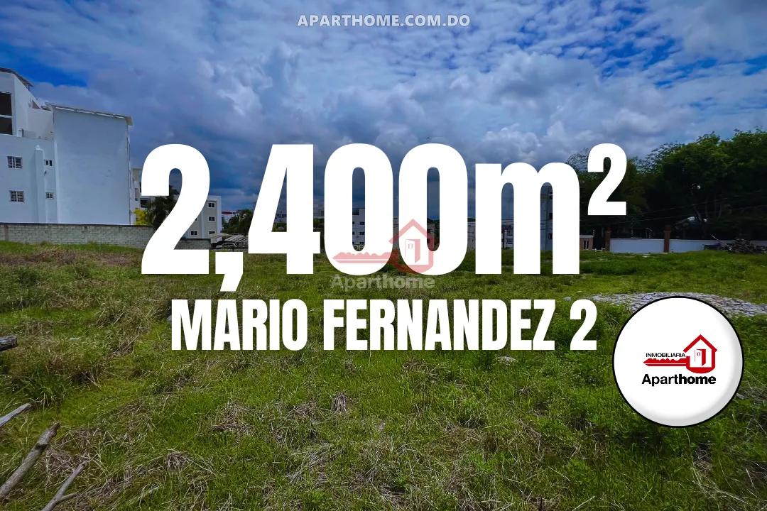 Terreno en Venta de 2,400.71 m² Frente a Urb. Mario Fernández II, San Francisco de Macorís