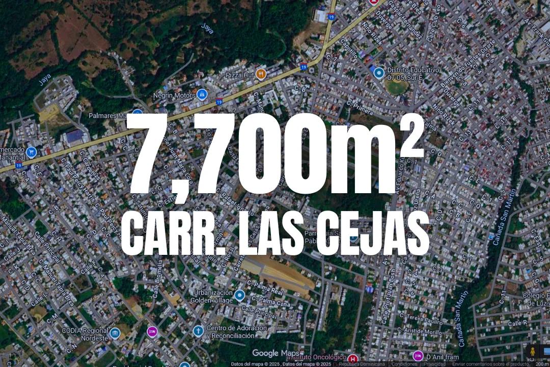 Terreno en Venta (RD$10,000 por Metro) 7,700 m² - Carretera Las Cejas La Enea, San Francisco de Macorís